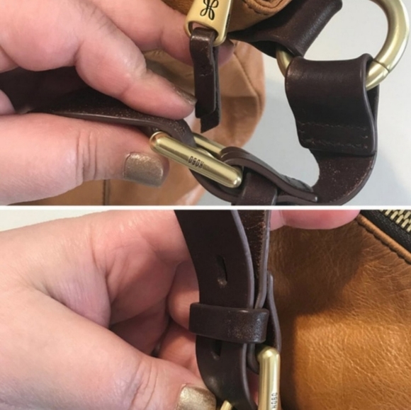 HOBO Leather Shoulder Bag Cognac Camel - Picture 2 of 7